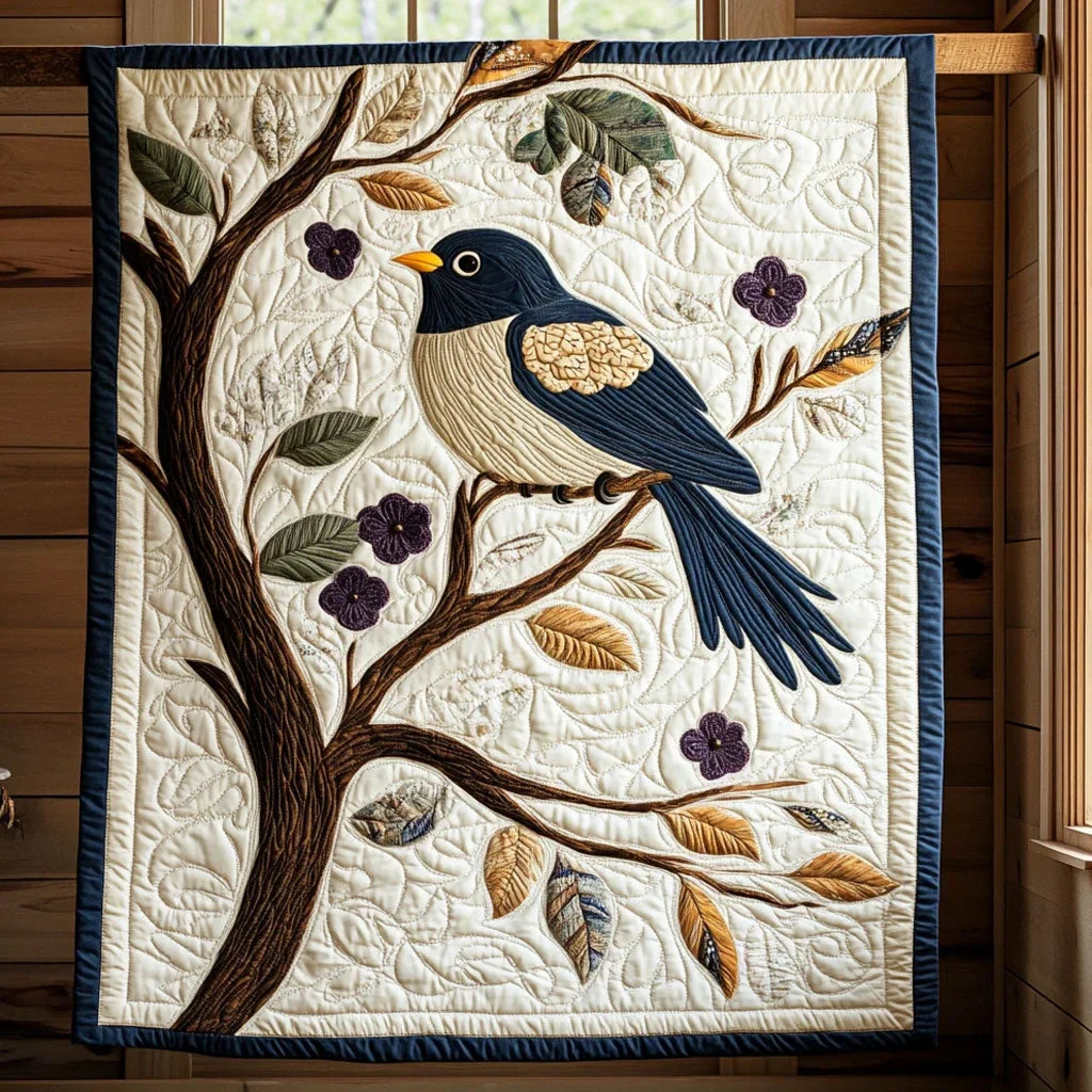 Feathered Harmony Quilt Blanket