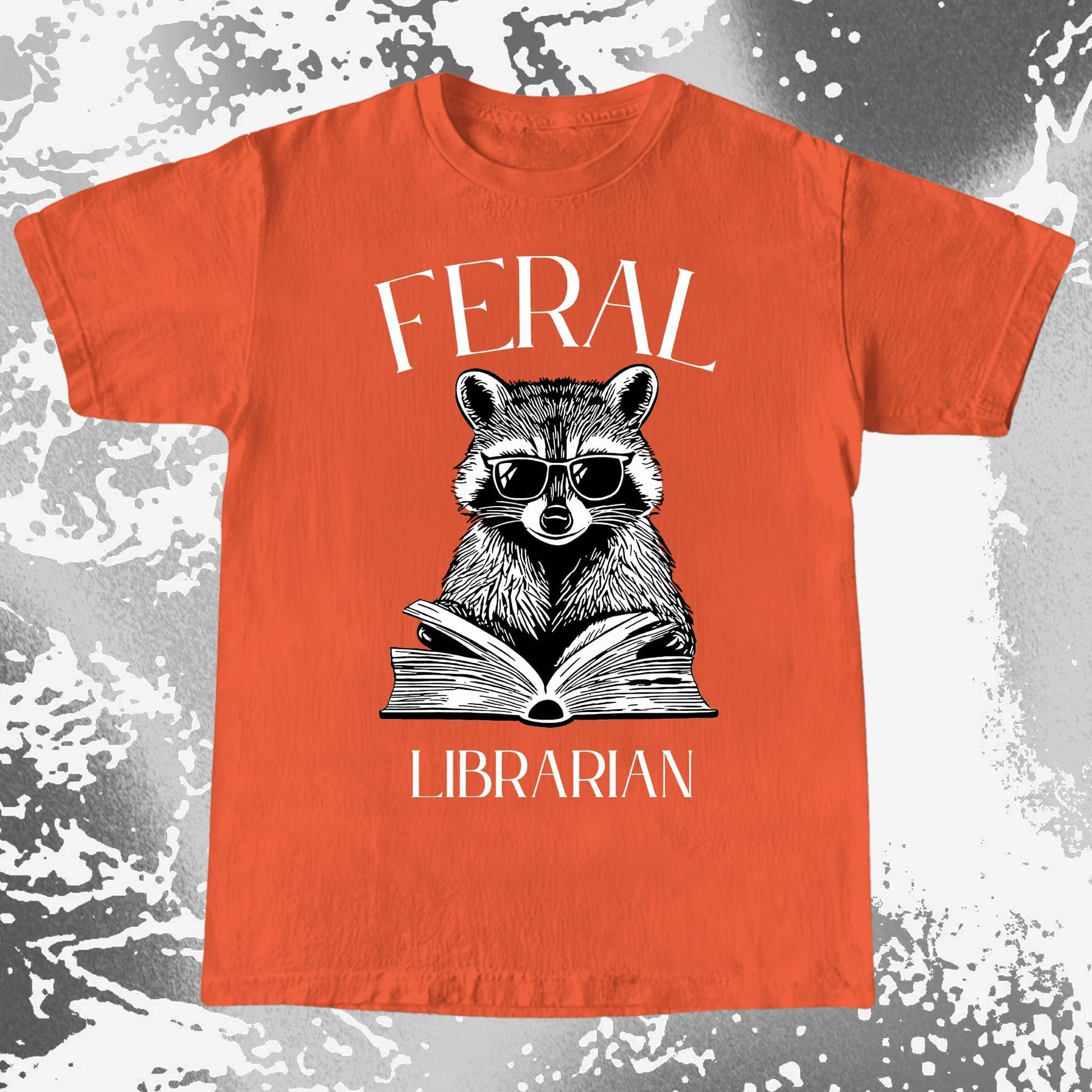 Feral Librarian Raccoon Book Shirt, funny meme tee gift (view 6)