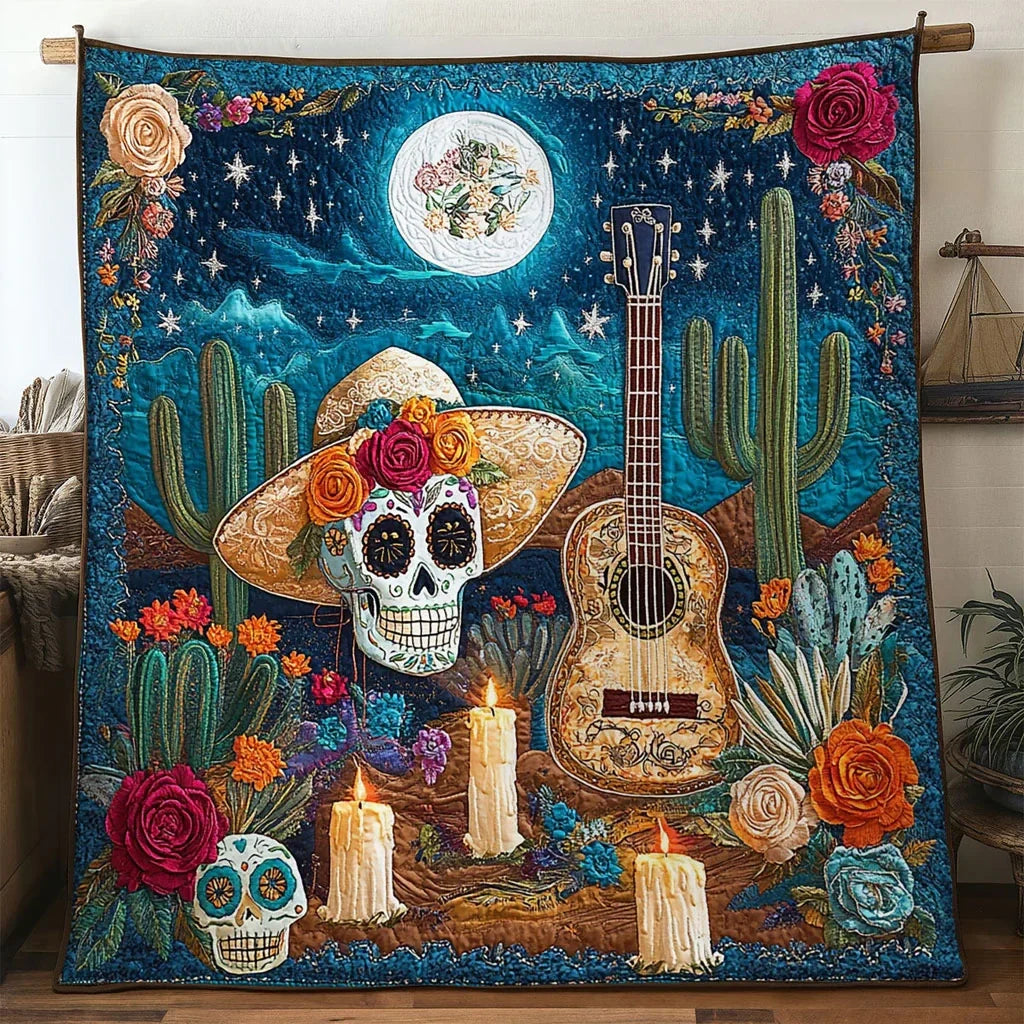 Festival Guitar Quilt Blanket