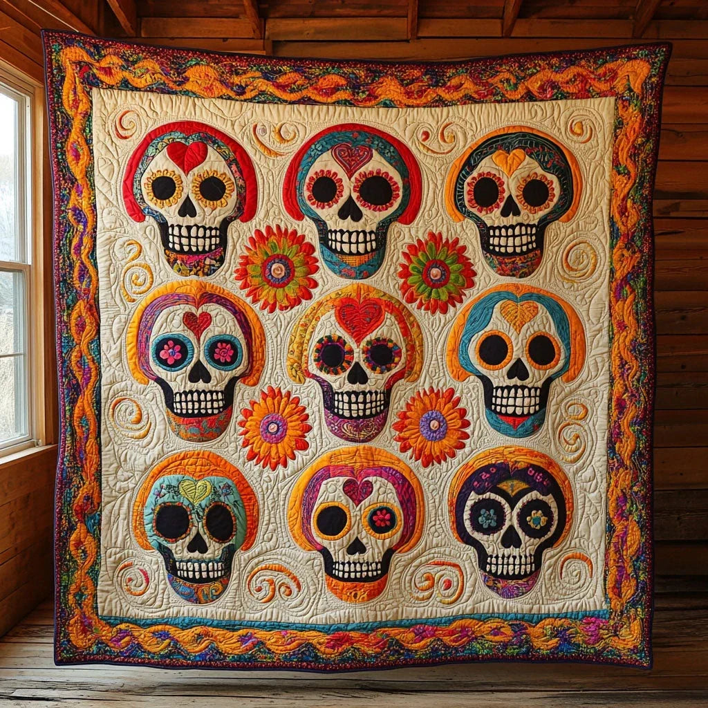 Festival Of Faces Quilt Blanket