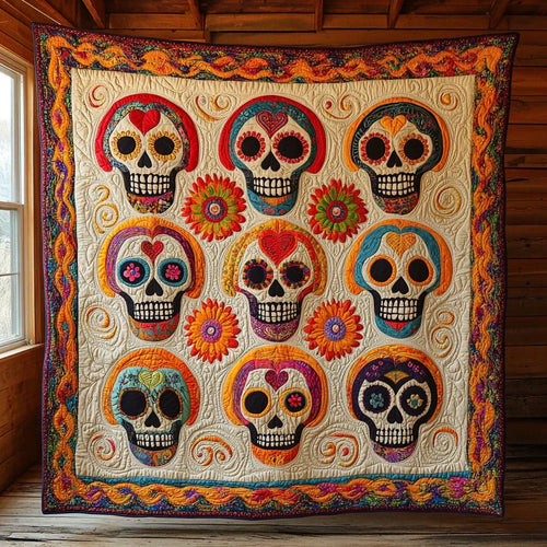 Festival Of Faces Quilt Blanket