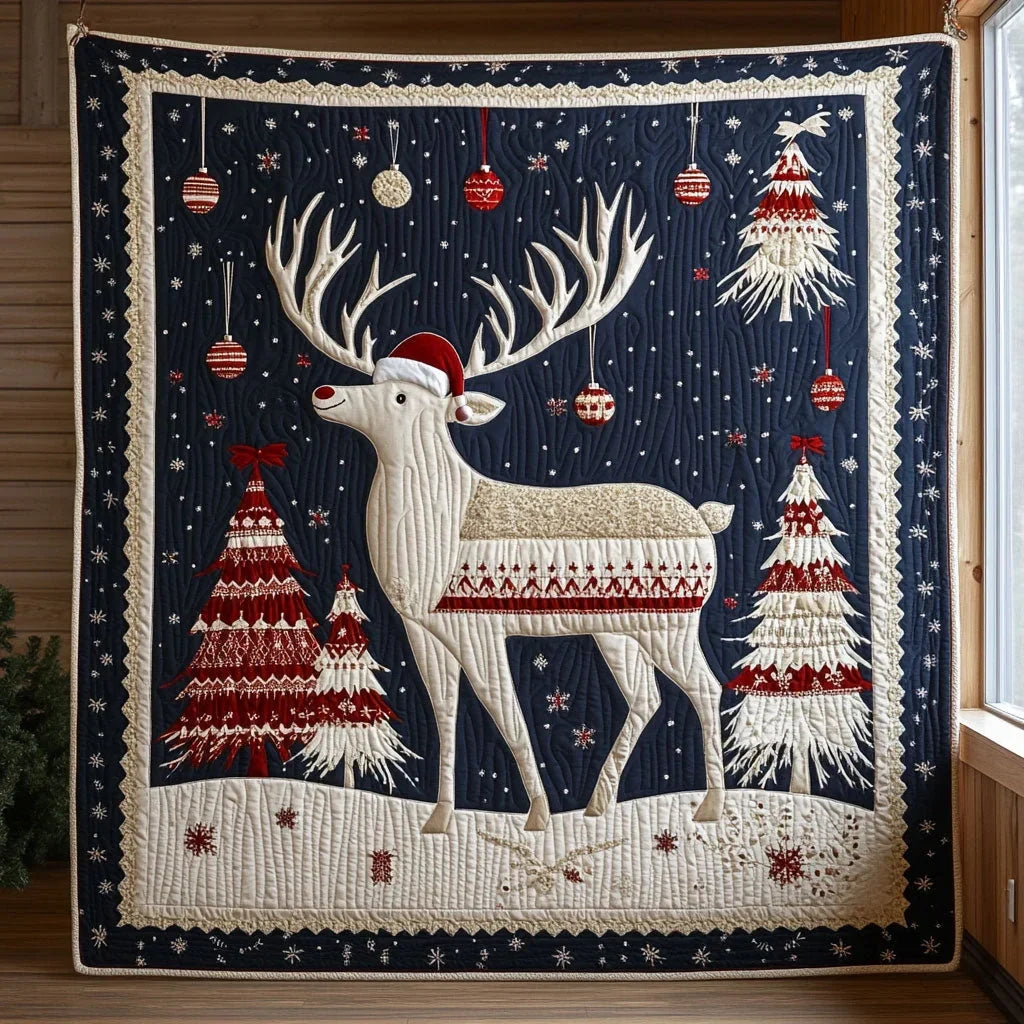 Festive Antlers Quilt Blanket