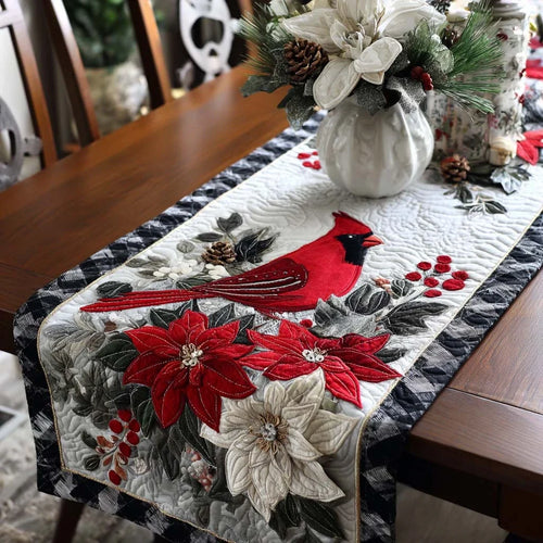 Festive Blooms Quilted Table Runner