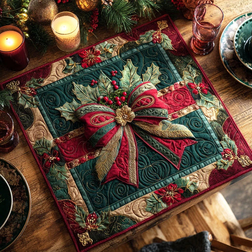 Festive Charm Quilted Table Topper