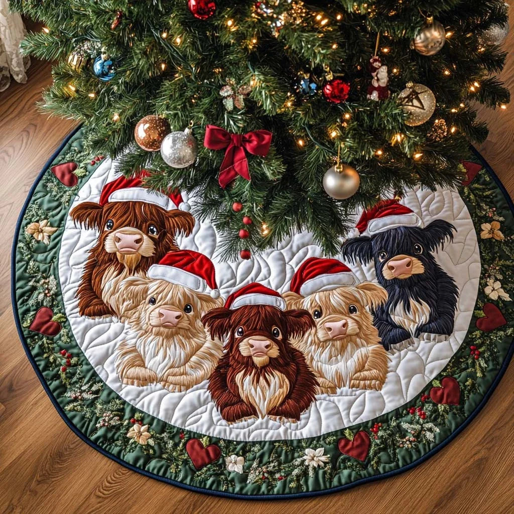 Festive Companions Christmas Quilted Tree Skirt