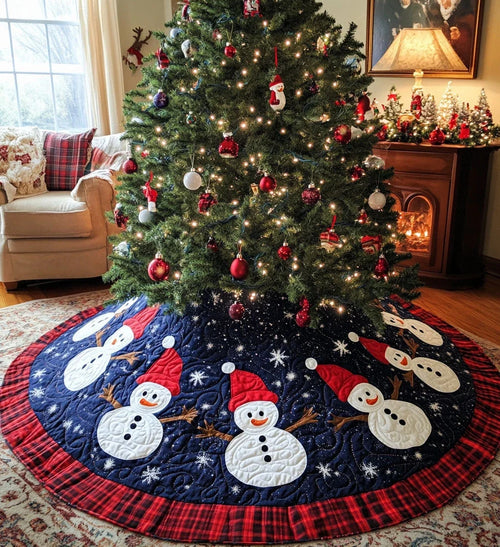 Festive Firs Quilted Christmas Tree Skirt