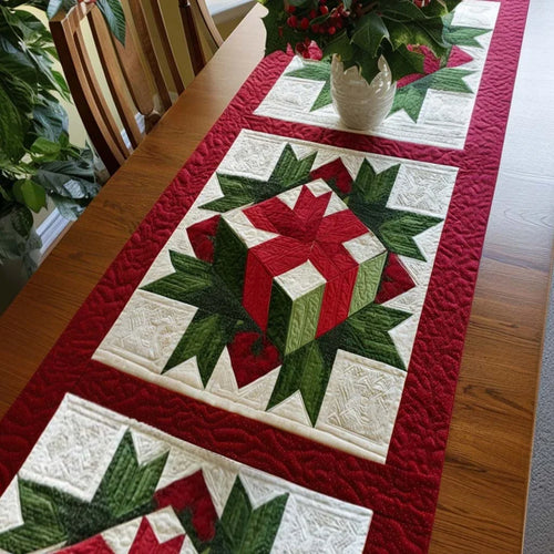 Festive Gift Box Quilted Table Runner