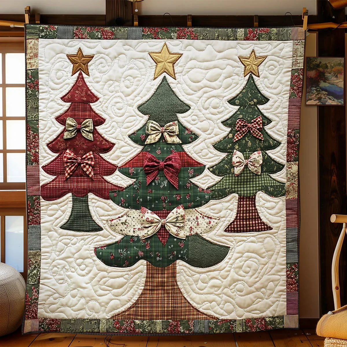 Festive Pines Quilt Blanket