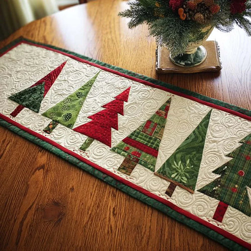 Festive Pines Quilted Table Runner