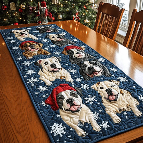 Festive Pitbull Quilted Table Runner