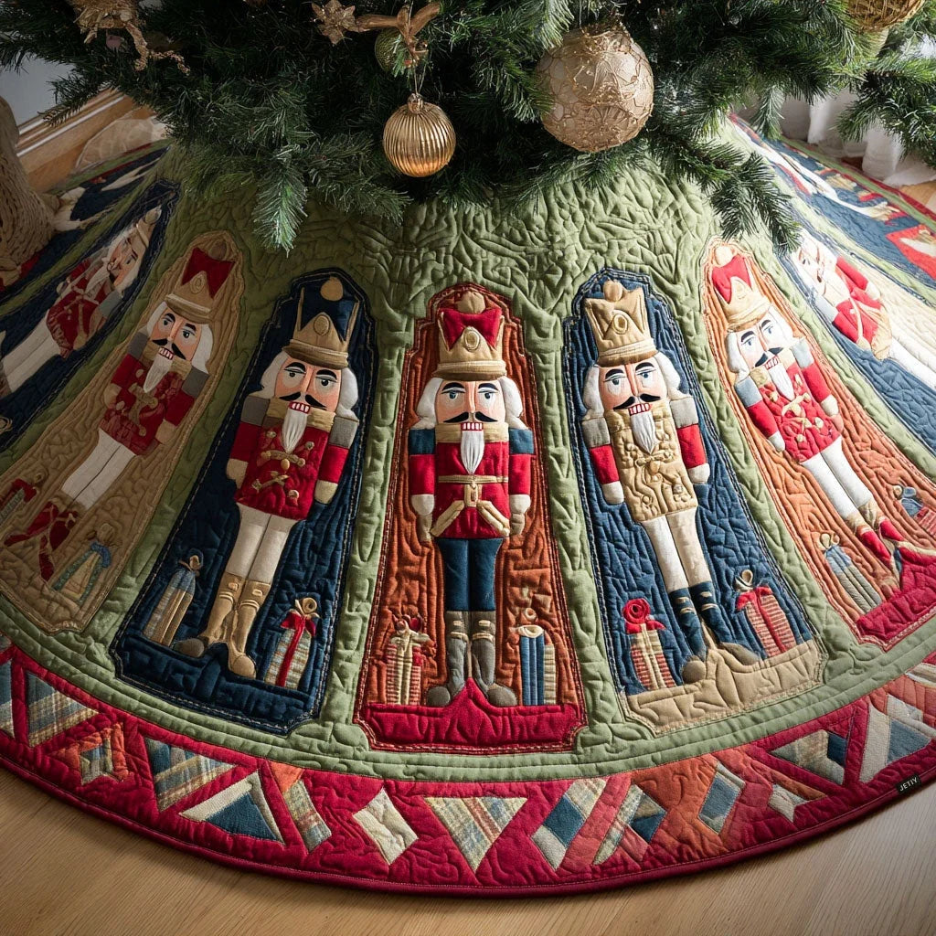 Festive Soldier Christmas Quilted Tree Skirt