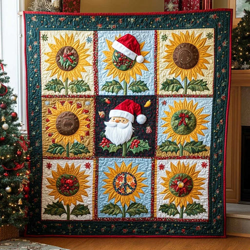 Festive Sunflower Cheer Quilt Blanket