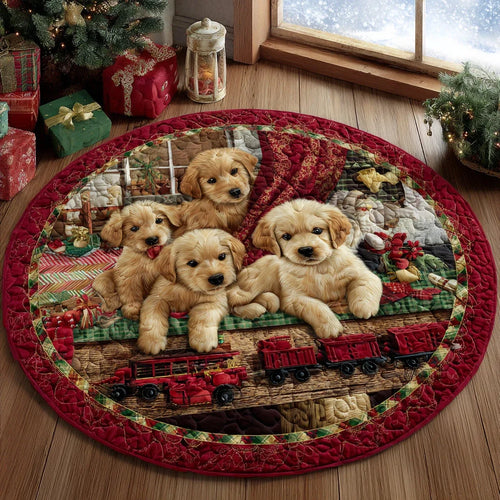 Festive Tails Quilted Round Mat