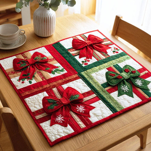 Festive Wrap Quilted Table Topper