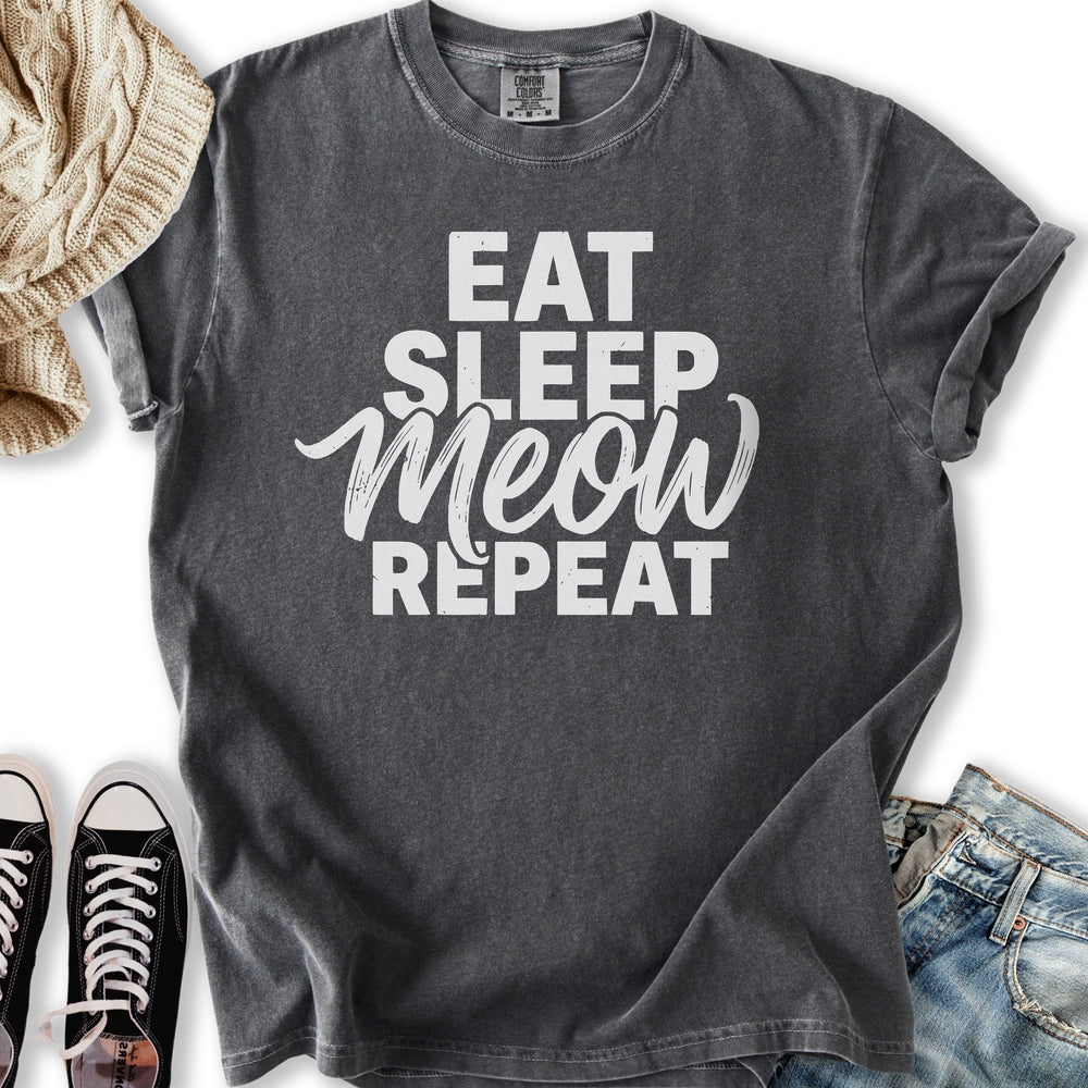 Meow Repeat Relaxed Tee