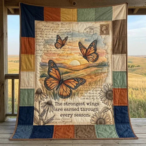 Fierce Flutter Quilt Blanket - Quilted Blanket by Wild and Way
