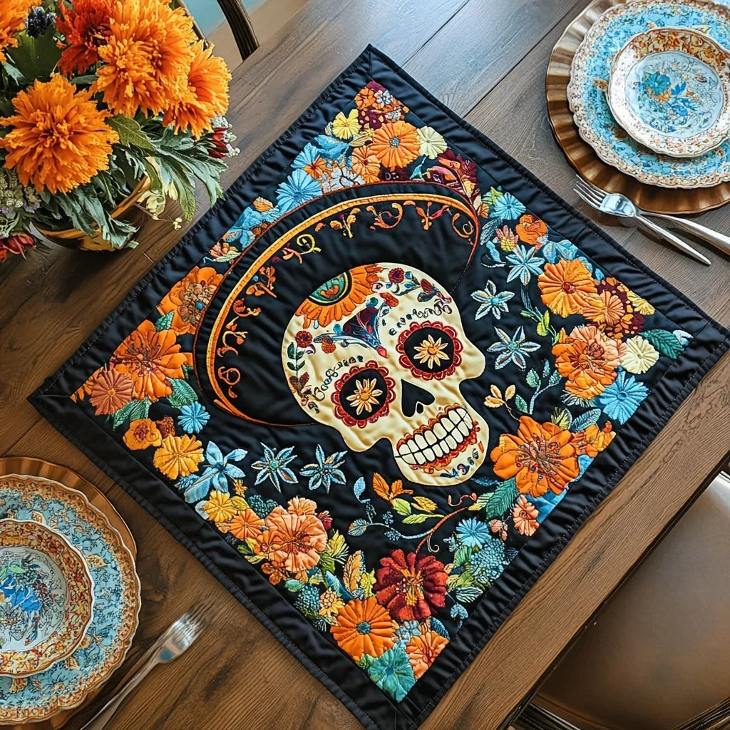 Fiesta Bloom Quilted Table Topper