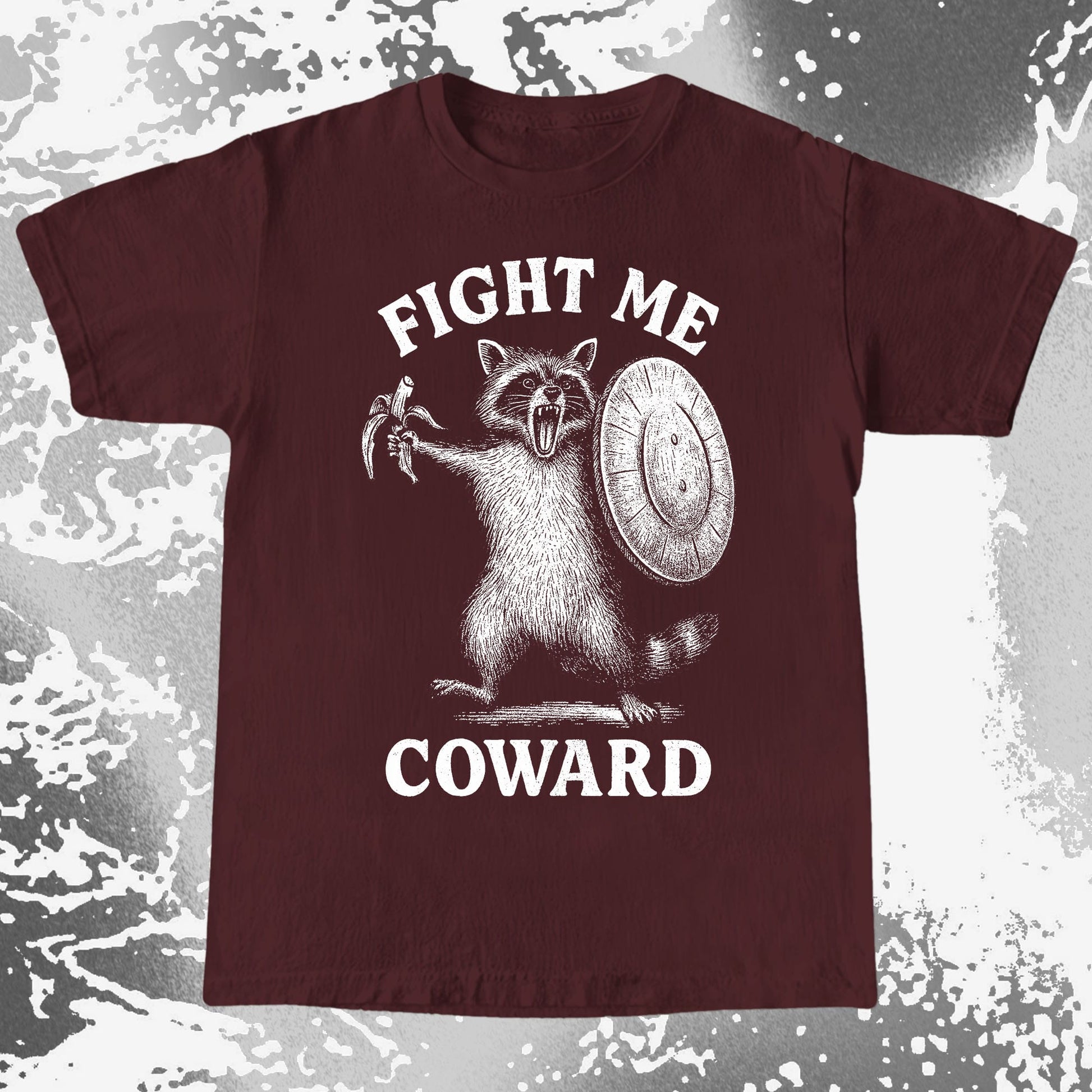 Fight Me Coward Raccoon Funny, funny meme tee gift (view 7)