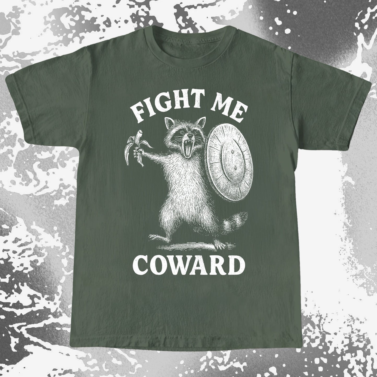 Fight Me Coward Raccoon Funny, funny meme tee gift (view 5)