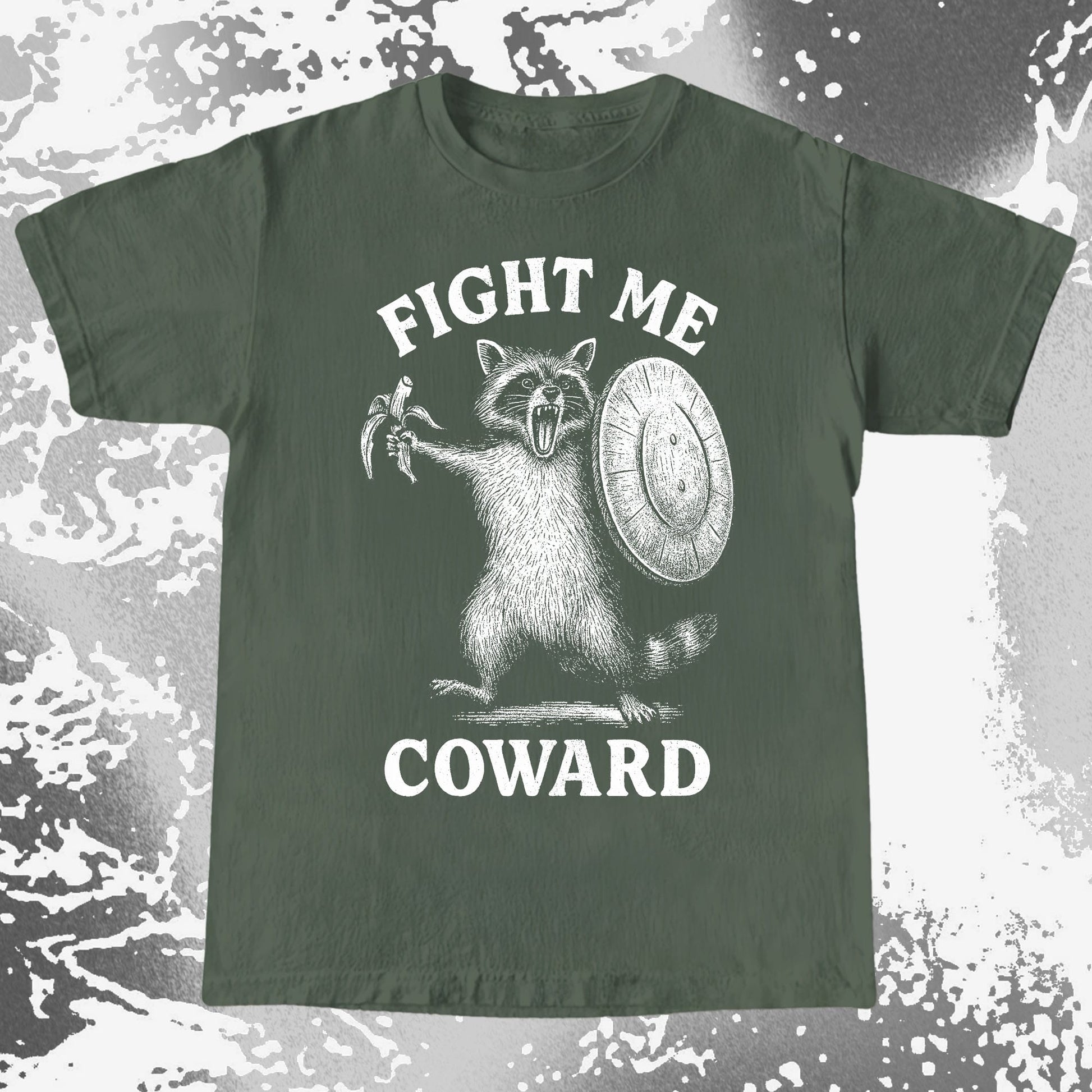 Fight Me Coward Raccoon Funny, funny meme tee gift (view 5)