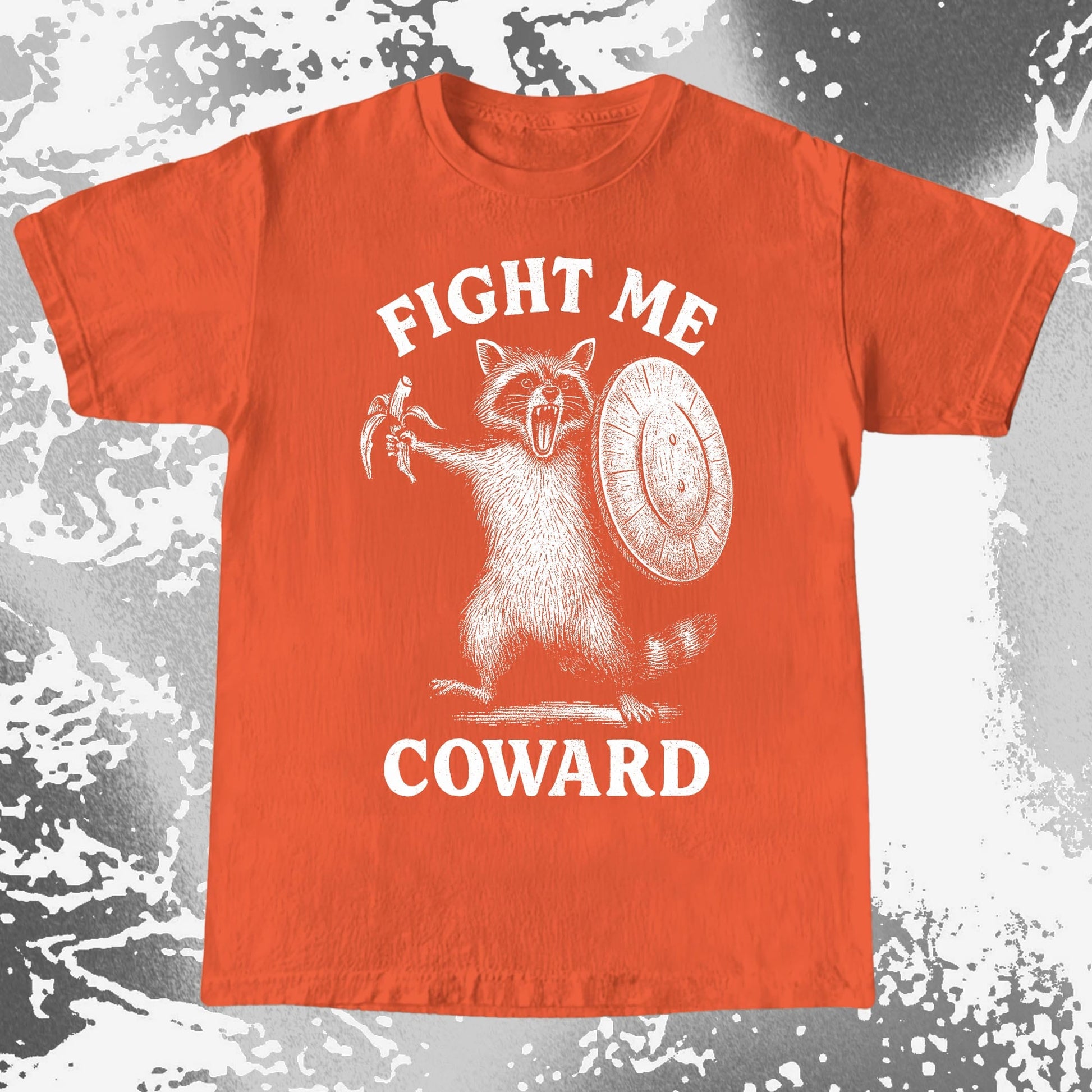 Fight Me Coward Raccoon Funny, funny meme tee gift (view 8)
