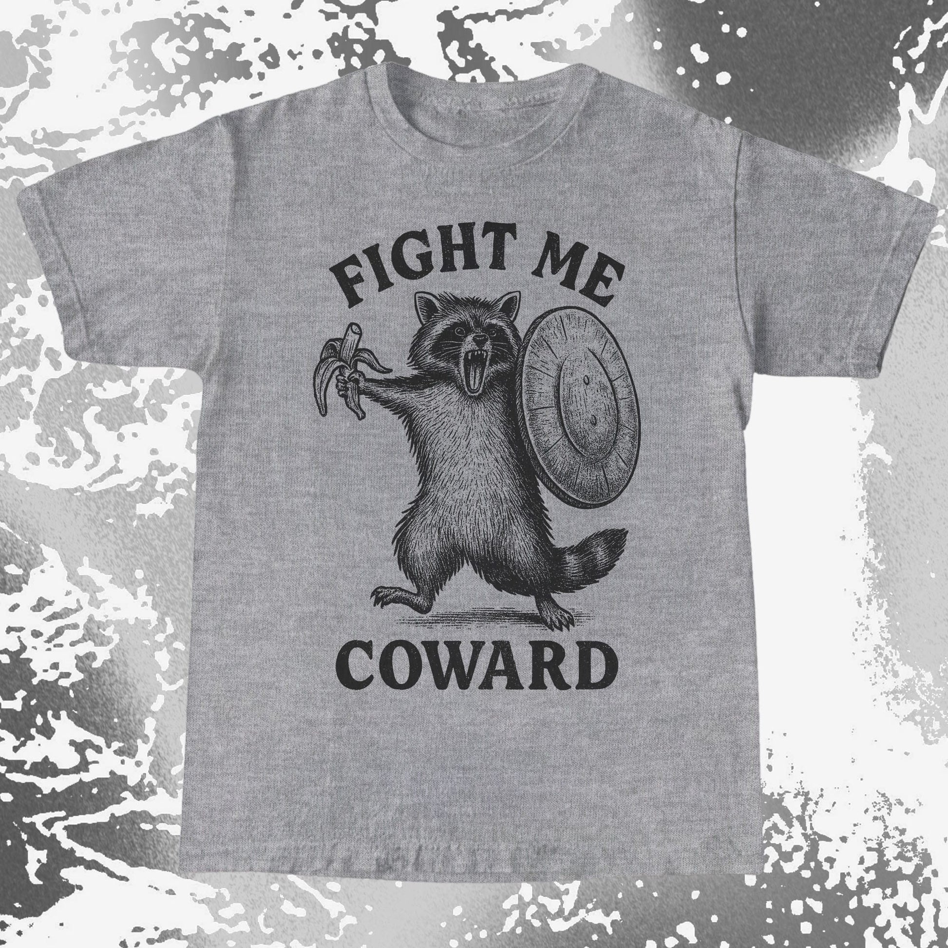 Fight Me Coward Raccoon Funny, funny meme tee gift (view 4)