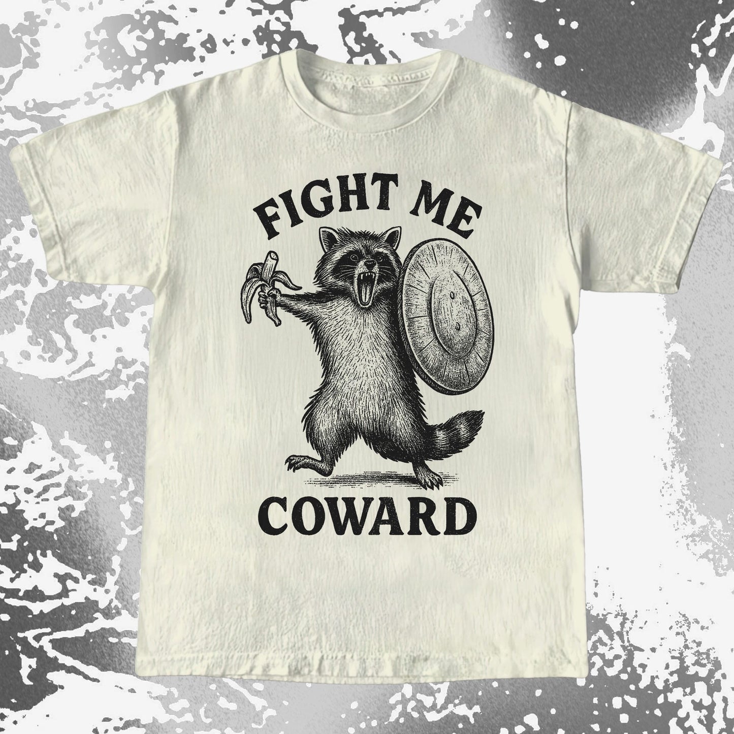 Fight Me Coward Raccoon Funny, funny meme tee gift (view 2)