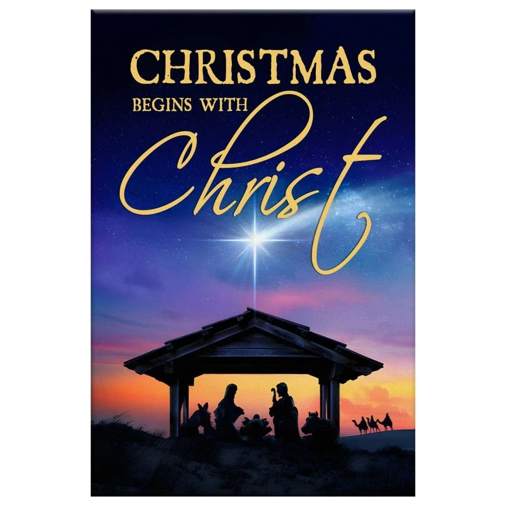 christmas begins with christ wall art canvas (view 3)