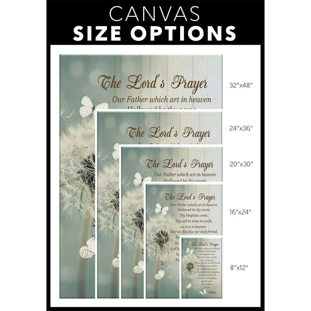 dandelion the lord s prayer wall art canvas (Landscape) (view 2)
