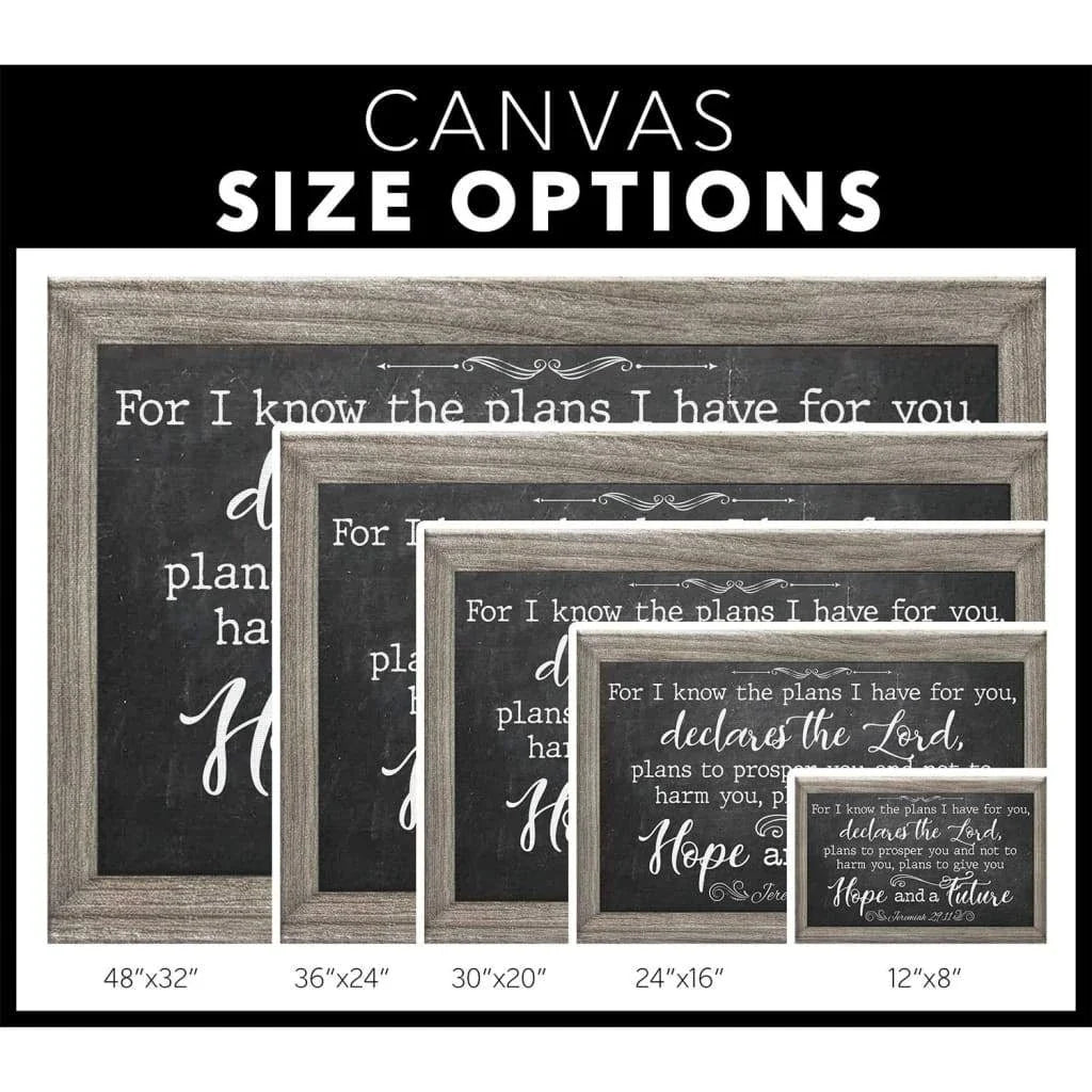 for i know the plans i have for you jeremiah 29 11 bible verse wall art canvas (Landscape) (view 4)