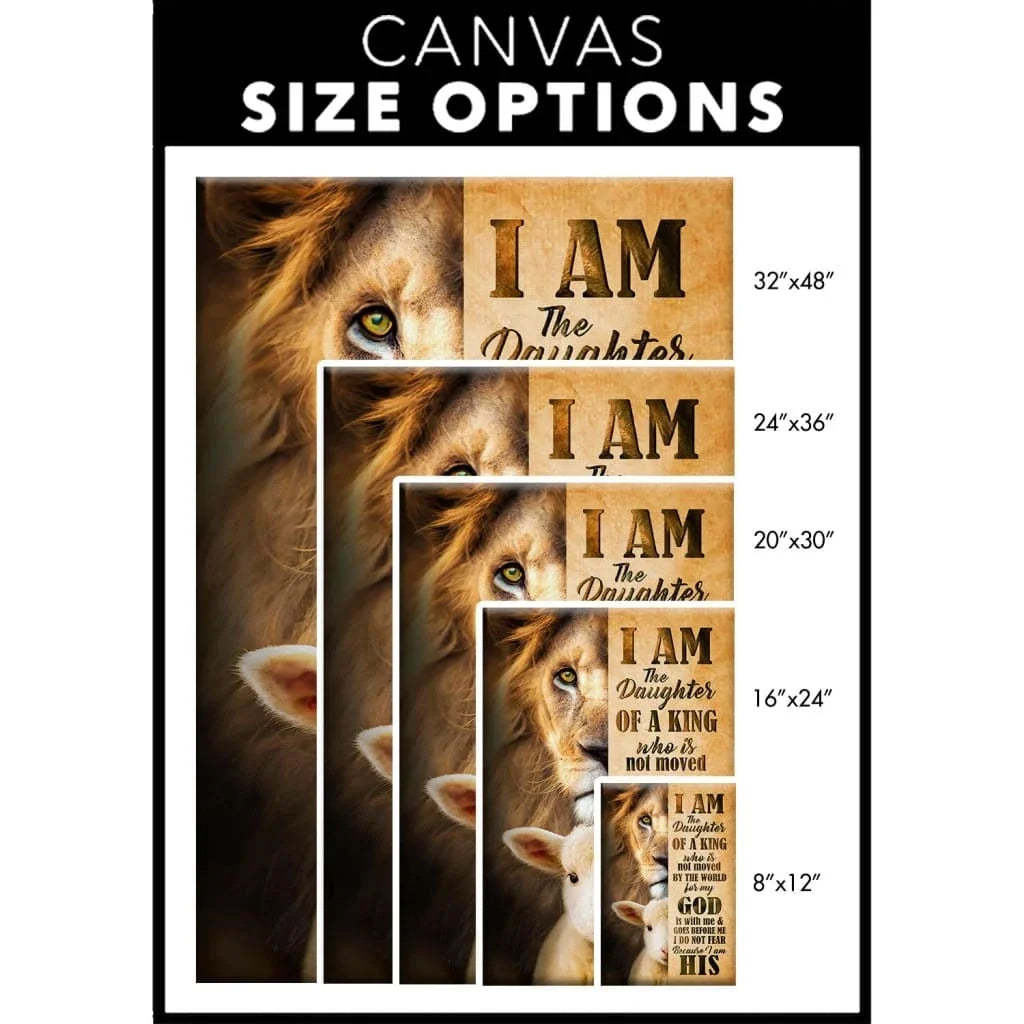 i am the daughter of a king canvas wall art (view 3)