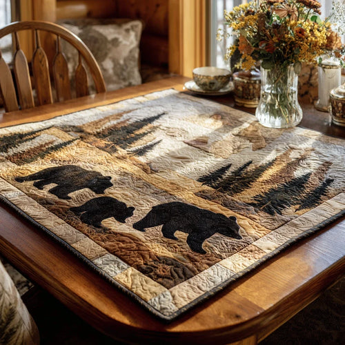 Fireside Tracks Quilted Table Topper