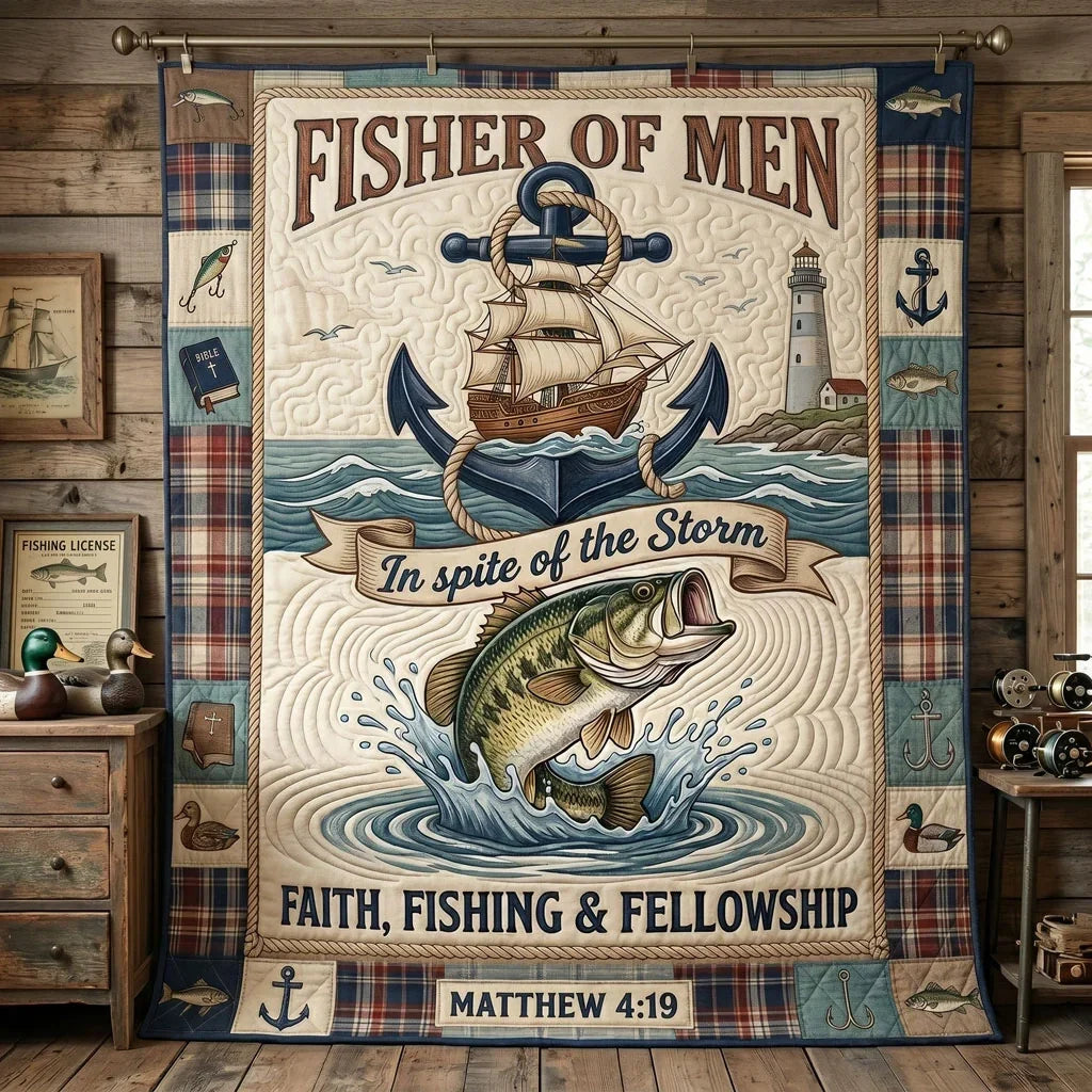 Fisher Of Men Faith Quilt Blanket