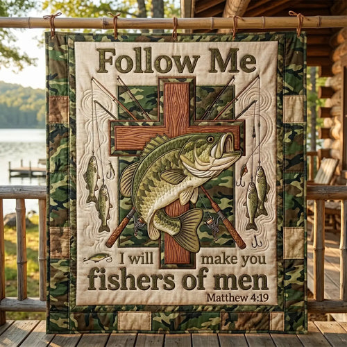 Fishers Of Men Camo Quilt Blanket