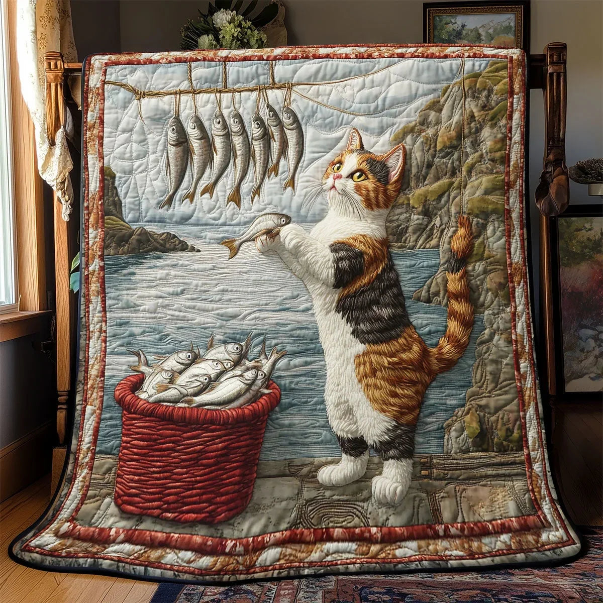 Fishie Day Quilt Blanket