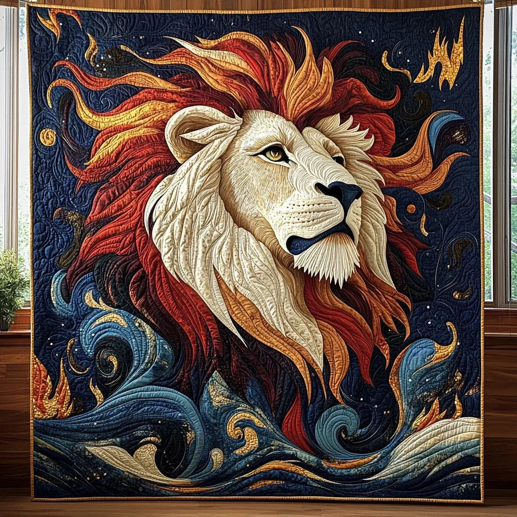 Flame Of Leo Quilt Blanket