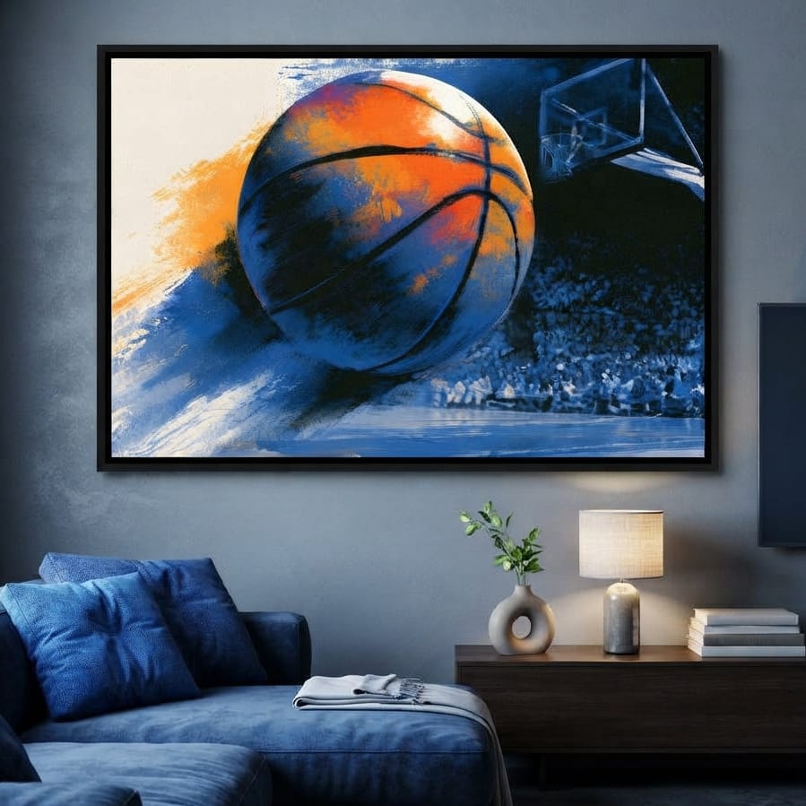 Flight of the Basketball Canvas Wall Art