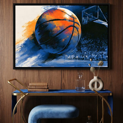 Flight of the Basketball Canvas Wall Art