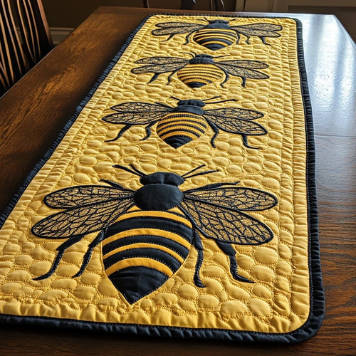 Flight of the Bumblebee Quilted Table Runner