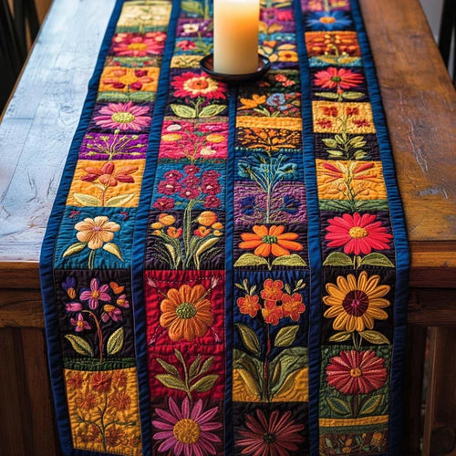 Floral Bliss Quilted Table Runner
