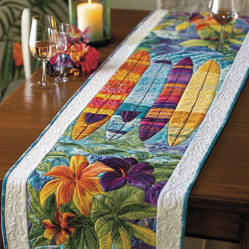Floral Boards Quilted Table Runner