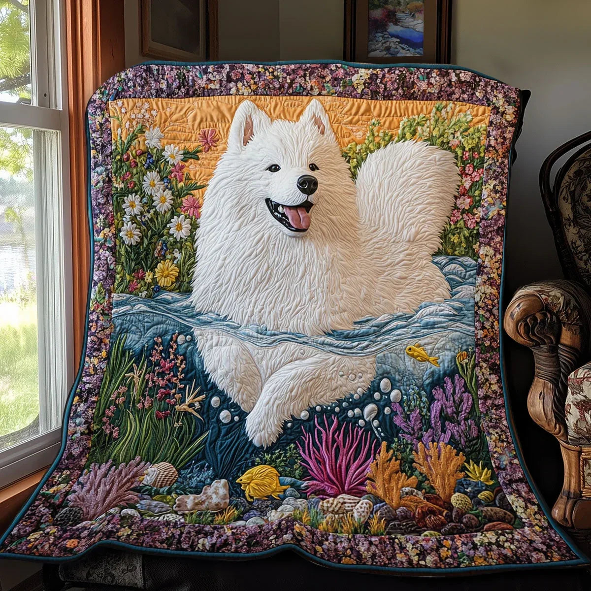 Floral Dive Quilt Blanket