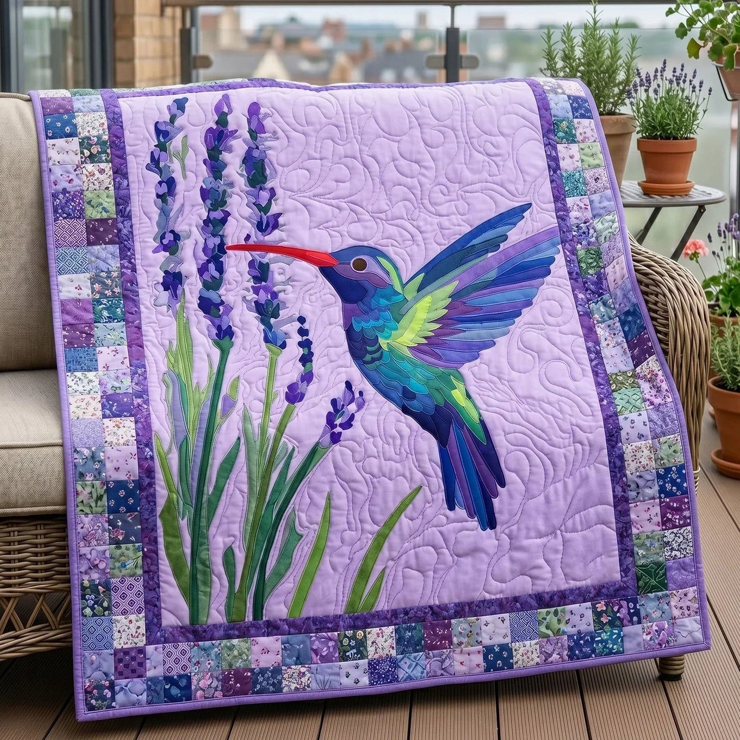 Floral Flight Quilt Blanket - Quilted Blanket by Wild and Way