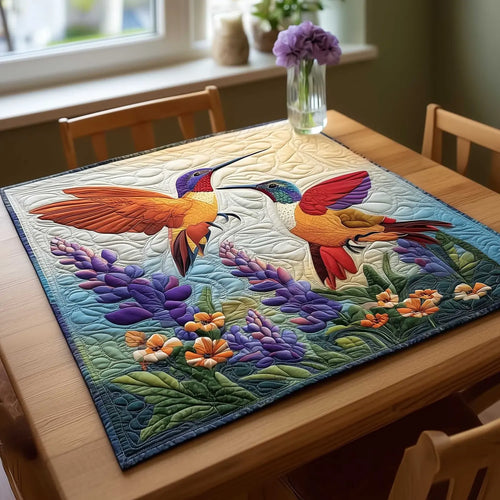 Floral Flight Quilted Table Topper