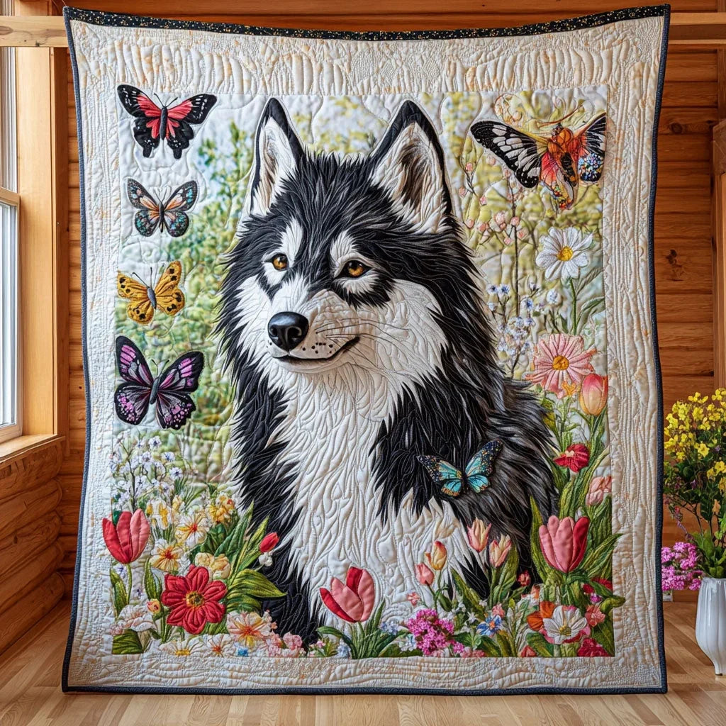 Floral Fur Majesty Quilt Blanket