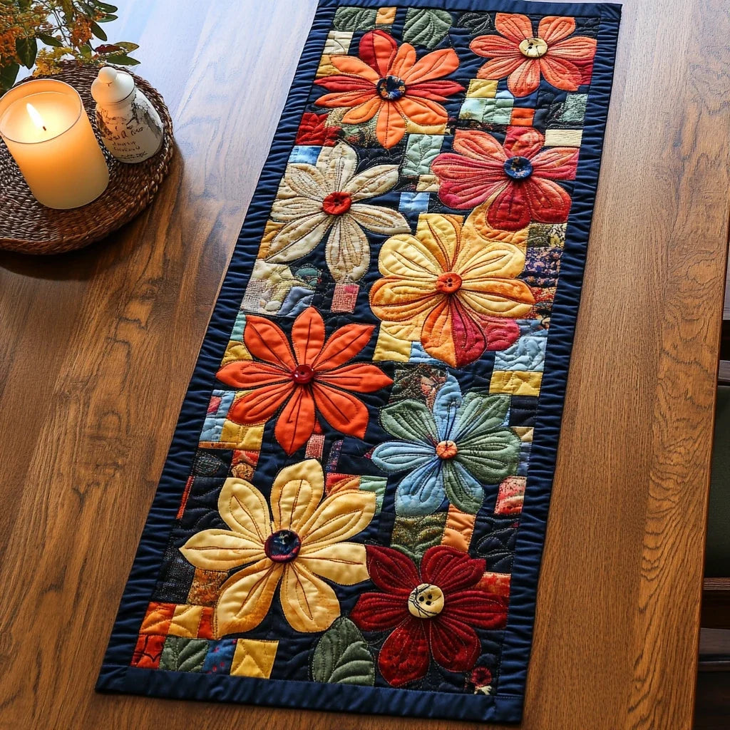 Floral Garden Quilted Table Runner