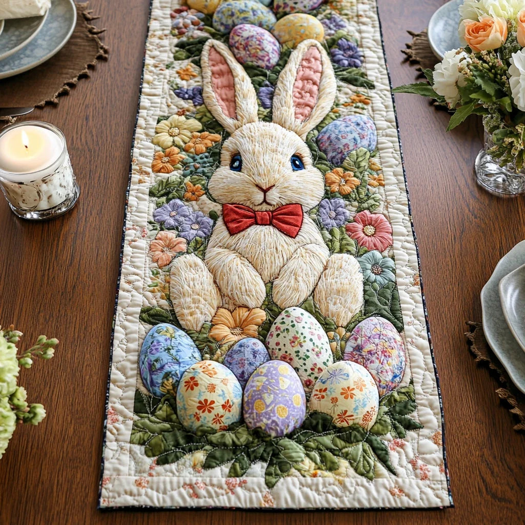 Floral Hop Quilted Table Runner