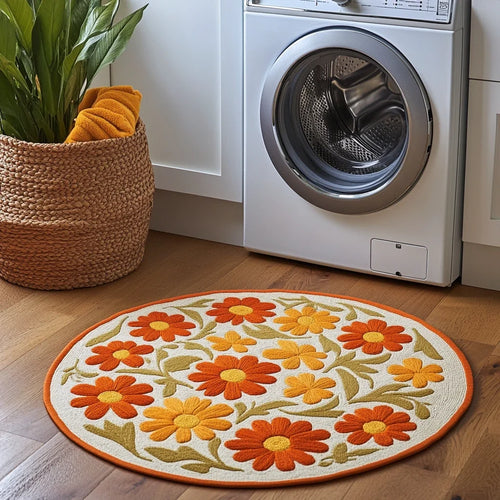 Floral Joy Quilted Round Mat