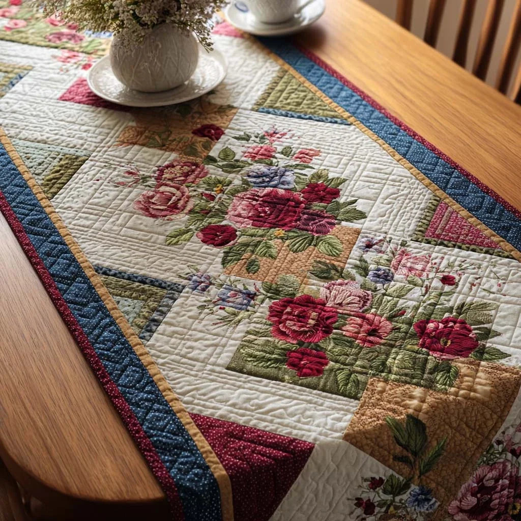 Floral Keepsake Quilted Table Runner
