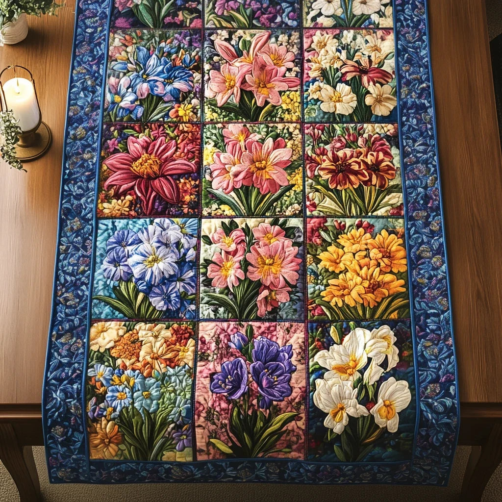 Floral Patch Quilted Table Runner